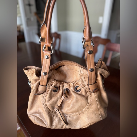 b. makowsky Handbags - B. Makowsky Drawstring Hobo Leather Satchel Bag